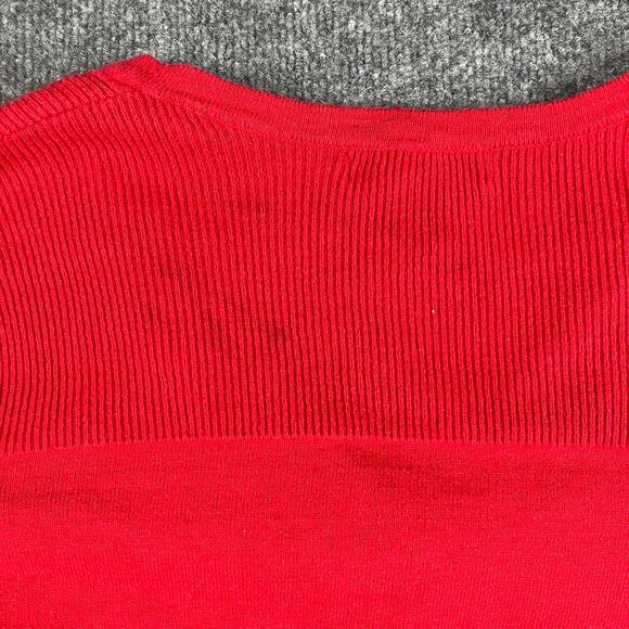 Eddie Bauer Cardigan Sweater Womens XL Red Wool Blend Button Front Vintage 90s - Picture 6 of 7